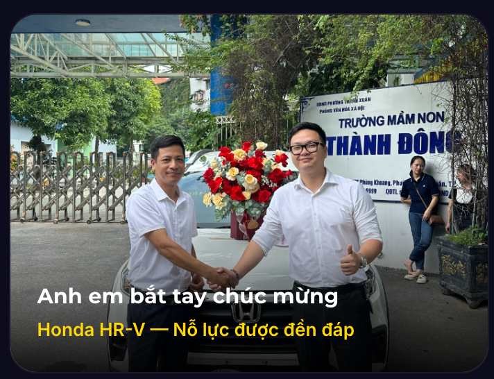 Anh Hiền nhận xe Honda BR-V